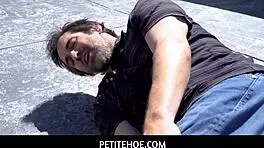 Maya Woulfe, Young Petite Teen, Gives Neighbor Donnie Rock Deepthroat Blowjob And Handjob Leading To Squirting Orgasm.