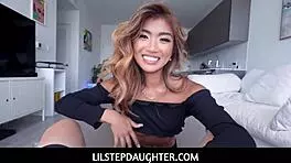Super cute stepdaughter fucks her step daddy to earn some cash