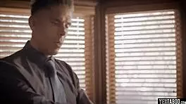 I'm getting my tight blonde ass gaped wide in this rough anal session with my horny professor