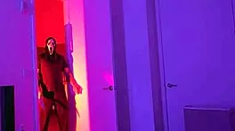 Sad guy receives therapy from a busty latina babe, cami strella, in a homemade session