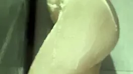 Pretty Young Amateur Plays Solo In Shower, Touching Hairless Legs And Soft Tits