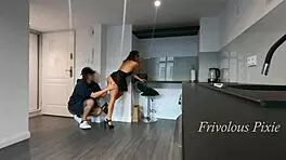 Aggressive delivery guy fucks housewife hard for lacking payment.