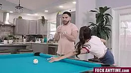 Stepbro And Stepsis Play Pool Game Whoever Wins Doesnt Have To Clean For A Month