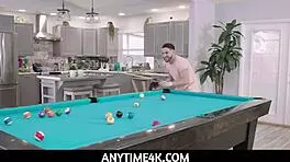 Anytime4k teen freya von doom gets used on a pool table.