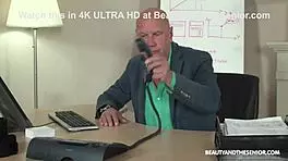 Bald Man Delivers Intense Pussy Licking And Deepthroat Action To Beautiful Young Babe