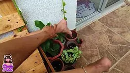 recording on balcony as construction guys yell at us