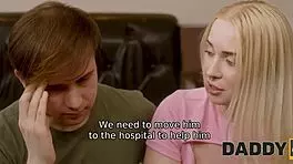 Daddy4K PTSD Comfort with Natural Tits Girl