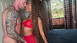 Ebony Teen Deepthroats Monster Cock