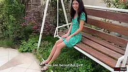 Hottie lost the game, walks with cum on face 😏