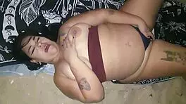 african teen flashes her big ass on the beach