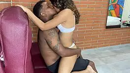 black man fucks petite 18+ stepsister and showers her with cock milk