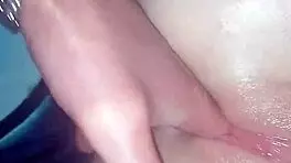 Intriguing student lets horny friend cum on wet shaved pussy after fucking