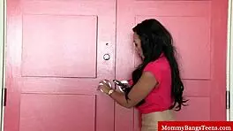 Latina mommy teaches teen 18+s sucking