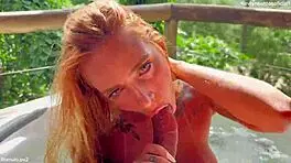 i love watching redhead suck and ride in bath