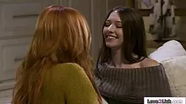 my tiny stepdaughter scissorfucks my hairy pussy with small tits.