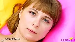 Stunning teen shows her body in pov