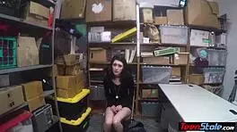 Pale Tiny Teen Suspect Gets Punished By Police Officer At Work