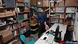 Pale Tiny Teen Suspect Gets Punished By Police Officer At Work