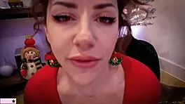 Stepmom Fulfills Stepson's Christmas List Wish With POV Taboo Sex, Riding His Cock With Big Natural Tits