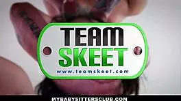 Does The Hunky Boss Mr McLane Fuck The Hot Teen Babysitter Paris Cummings In Spooning, Cowgirl, And Doggystyle?