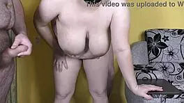 chubby wife joins two guys for an intense group session leading to multiple surprises in amateur fun