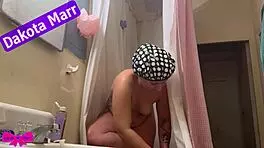 Lick my hairy bush, dakota begs in shower