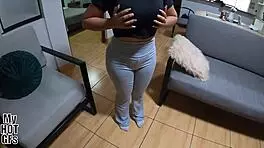 Beautiful brunette teen cowgirl wet shaved pussy