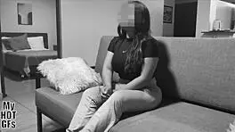 Beautiful brunette teen cowgirl wet shaved pussy