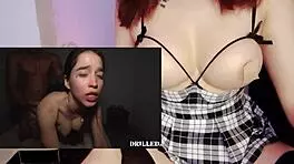 feeling so horny, the inexperienced latina teen with big tits gets her tight pussy creampied for the first time without mercy.