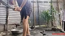 Why is the village wife fucking outdoors with husband's friend