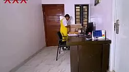 beautiful bad girl in school gets paid for her clean performance