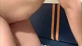 Hey, watch this hot girl stroke her pussy while dancing 😍