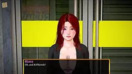 Homemade game with tattooed redhead teen and big tits in family setting