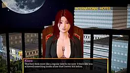 Homemade game with tattooed redhead teen and big tits in family setting