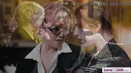 the fan girl passionately licks the milf voice actress of her favorite character in a steamy encounter