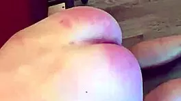 She loves feet and gets spanked for it