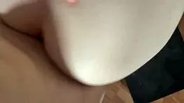 teen couple fucks quickie bent over while parents on vacation