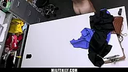 Busty milf desperately saves stepdaughter from arrest by cops in garage