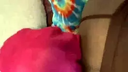 Pregnant Ebony Girlfriend Creams on Friend's Big Cock