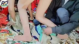 Desi bhabhi massages brother-in-law and feeds milk