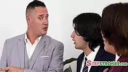 Watching step dad fuck our step sisters in inception