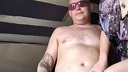 stepsister loves it when i grope her pussy while she strokes my dick to a huge cumshot on her pussy