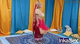 curvy indian milf seduces with huge natural tits in taboo flashing