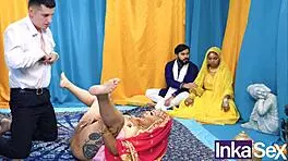 curvy indian milf seduces with huge natural tits in taboo flashing