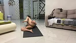 Angie elif hot small 18+ tits brunette love play pussy after yoga