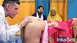 curvy indian milf seduces with huge natural tits in taboo flashing