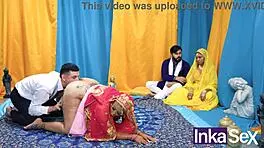 curvy indian milf seduces with huge natural tits in taboo flashing