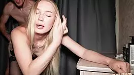 russian escort screams during hardcore blowjob and cum on face