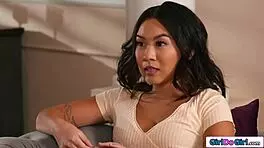 big boobs milf stepmom has fun tribbing face sitting muff diving with petite teen