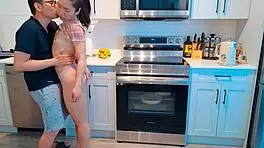 18not20 unexpected morning sex in the kitchen